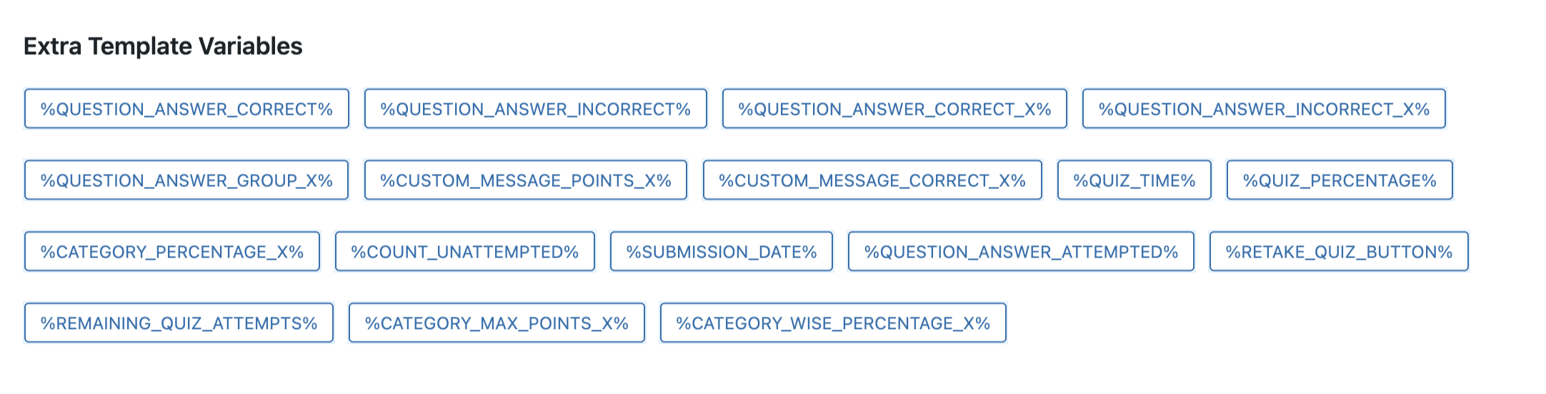 Extra Template Variables 